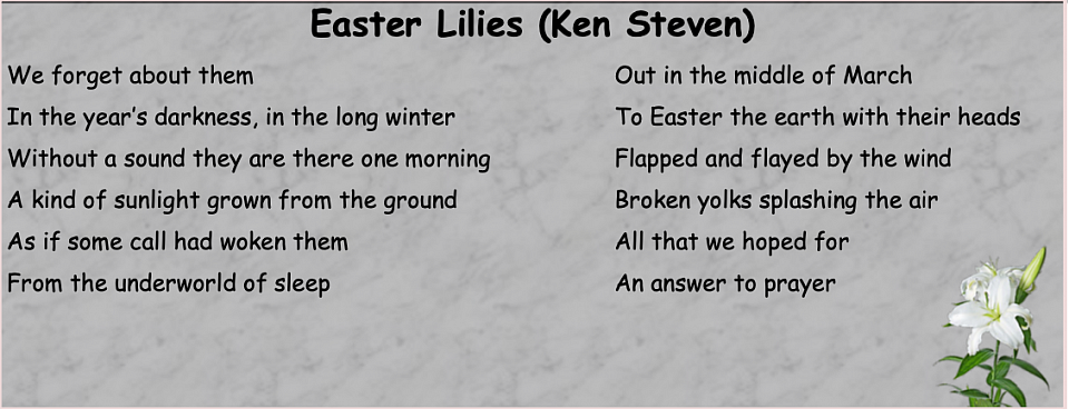 Easter Lilies Poem