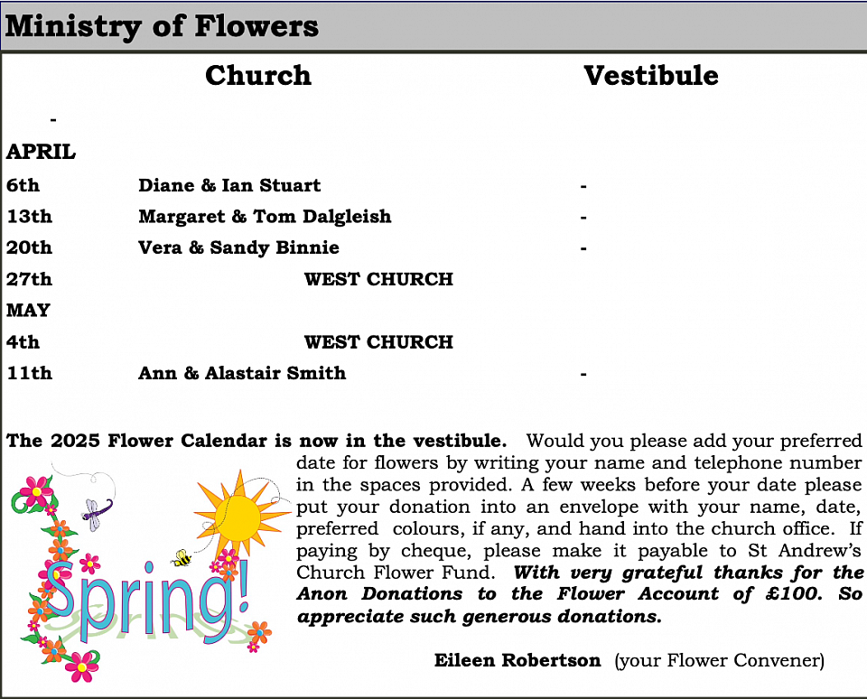 Ministry of Flowers