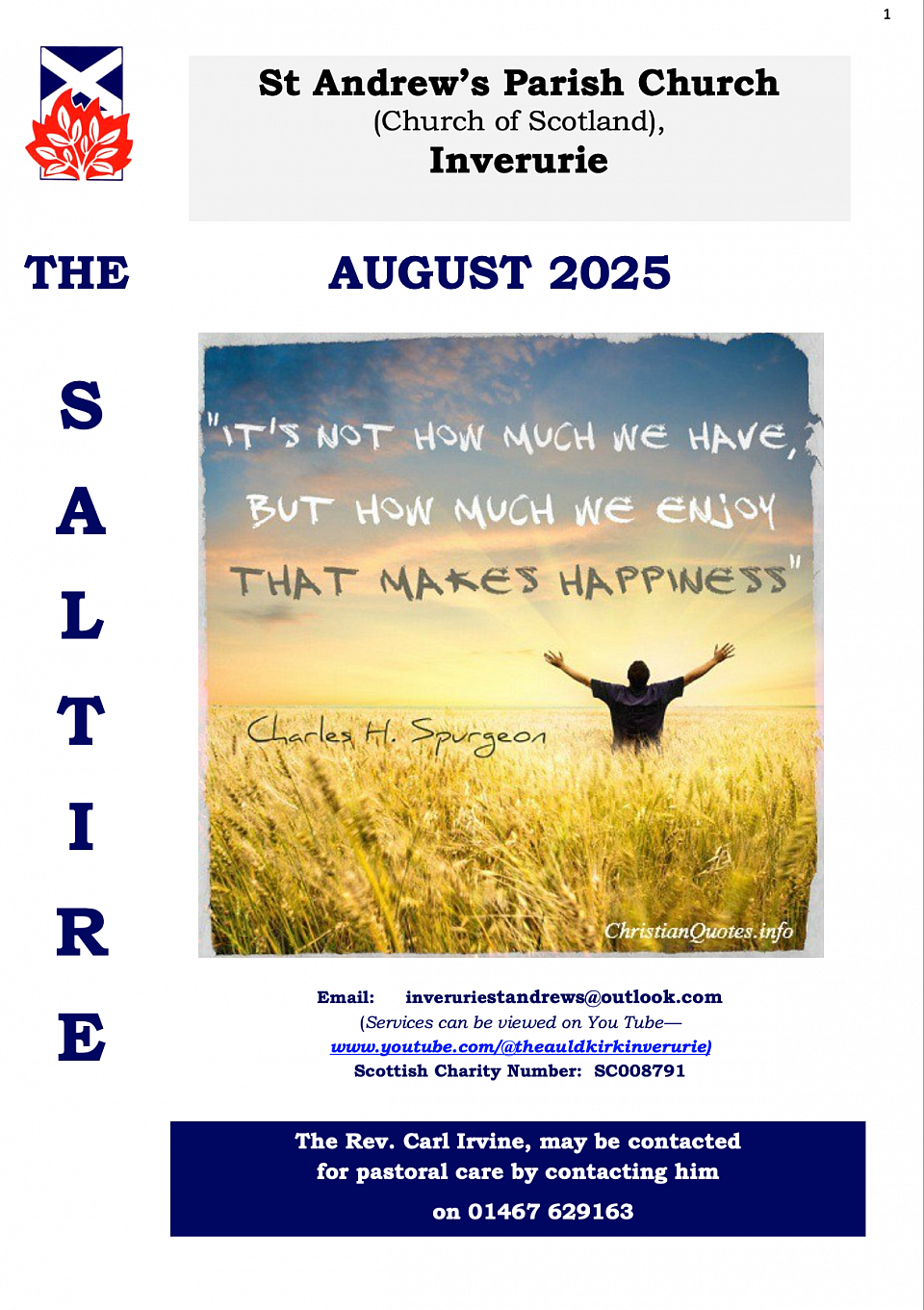 Saltire Newsletter Cover