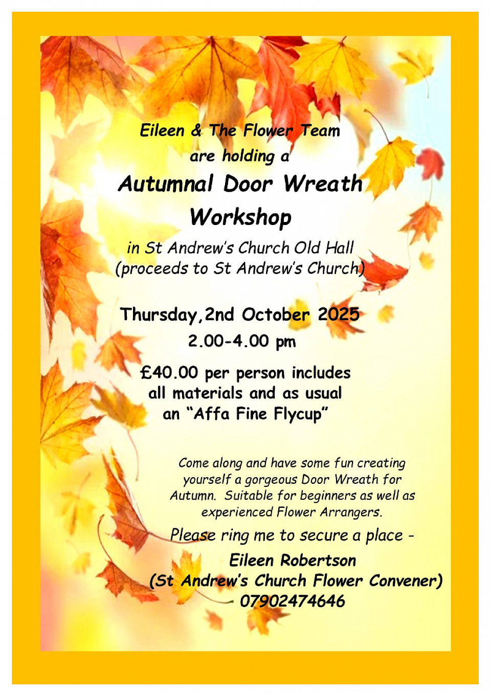 Autumnal Door Wreaths Workshop