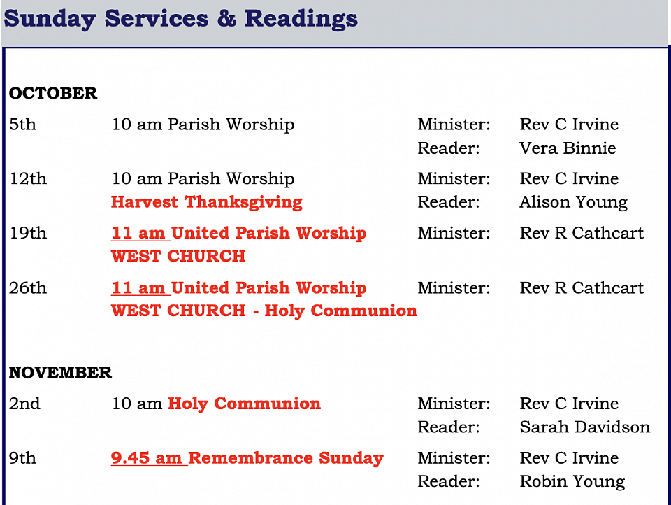 StAndrew's List of Services