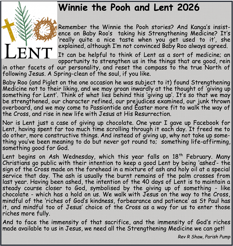 Lent Insight - Winnie the Pooh