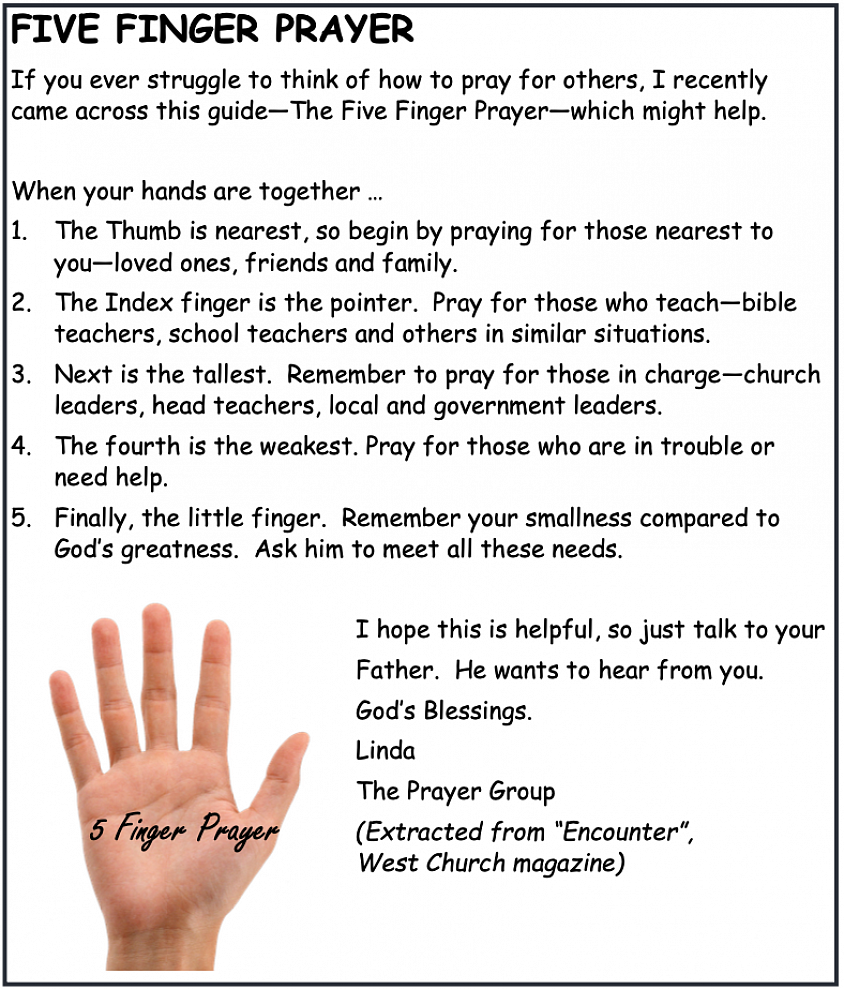 5 finger prayer